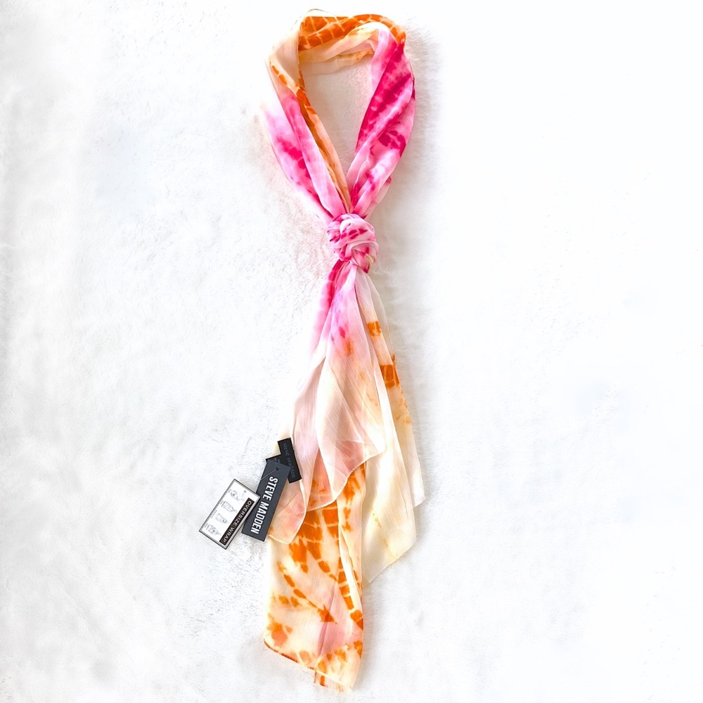 ✨HP✨ Steve Madden Pink & Orange Tie-Dye Scarf